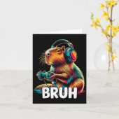 Bruh Capybaras Funny Video Games Capybara Karte (Gelbe Blume)