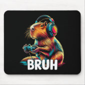 Bruh Capybaras Funny Video Games Capybara Mousepad (Vorne)