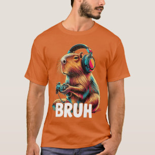 Bruh Capybaras Lustige Videospiele Capybara-Famili T-Shirt
