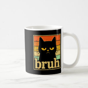 Bruh Cat Meme Grafik – Lustiges Cat Retro Meme Für Kaffeetasse