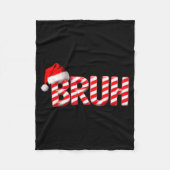Bruh Christmas Candy Cane For Teen Boys Funny Xmas Fleecedecke (Vorderseite)