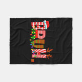 Bruh Christmas Costume Xmas Elf Santa Rudolph Pjs  Fleecedecke (Vorderseite (Horizontal))