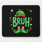 Bruh Christmas Elf Funny Xmas Kids Boys Christmas  Mousepad (Vorne)