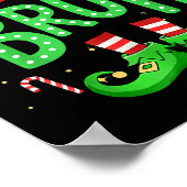 Bruh Christmas Elf Funny Xmas Kids Boys Christmas Poster (Ecke)