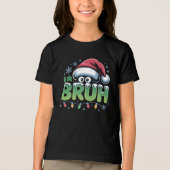 Bruh Christmas Funny Meme Weihnachtsmannmütze Boys Tri-Blend Shirt (Vorderseite)