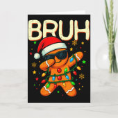 Bruh Christmas Gingerbread Man Funny Teens Boys Ki Karte (Vorderseite)