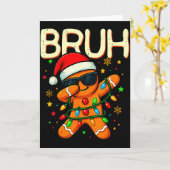 Bruh Christmas Gingerbread Man Funny Teens Boys Ki Karte (Gelbe Blume)
