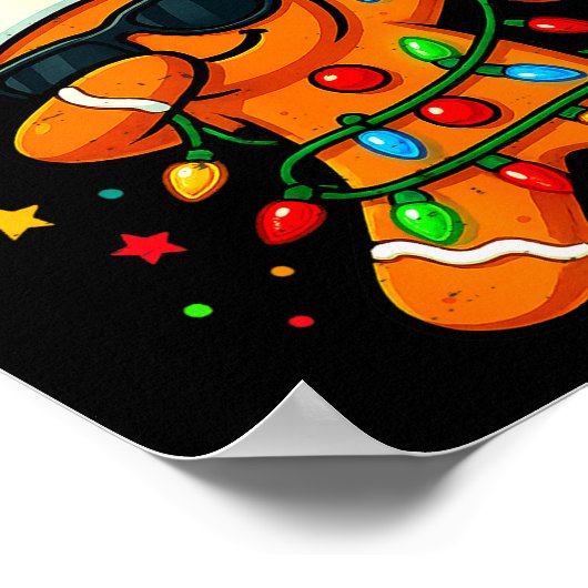 Bruh Christmas Gingerbread Man Funny Teens Boys Ki Poster (Ecke)