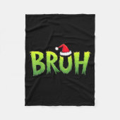 Bruh Christmas Kids Teens Boys Funny Christmas Hum Fleecedecke (Vorderseite)