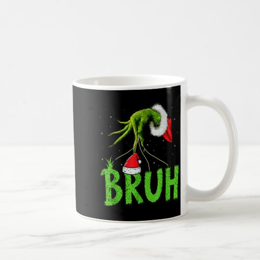 Bruh Christmas Kids Teens Boys Funny Christmas Hum Kaffeetasse (Rechts)