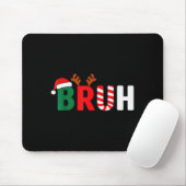 Bruh Christmas Kids Xmas Teens Boys Funny Christma Mousepad (Mit Mouse)