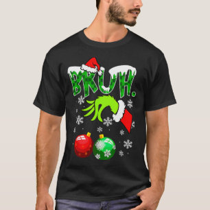 Bruh Christmas Kids Xmas Teens Boys Funny Christma T-Shirt