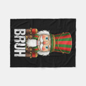 Bruh Christmas Nutcracker Santa Claus Holiday Xmas Fleecedecke (Vorderseite (Horizontal))