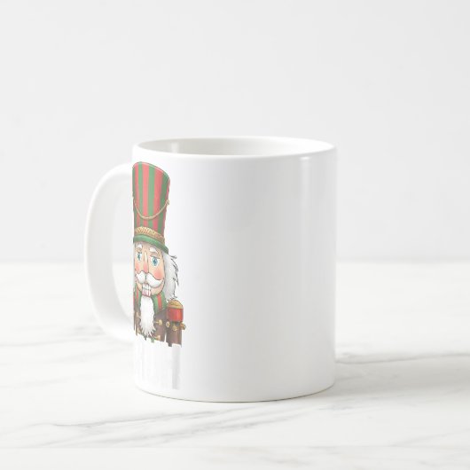 Bruh Christmas Nutcracker Santa Claus Holiday Xmas Kaffeetasse (Vorderseite Links)