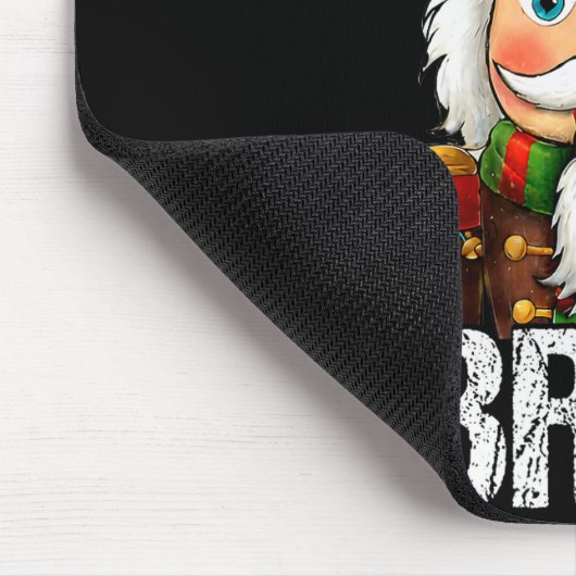 Bruh Christmas Nutcracker Santa Claus Holiday Xmas Mousepad (Ecke)