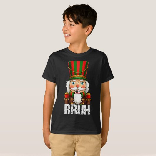 Bruh Christmas Nutcracker Santa Claus Holiday Xmas T-Shirt (Vorne ganz)
