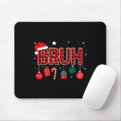 Bruh Christmas Pajama Christmas Family Retro Santa Mousepad (Mit Mouse)
