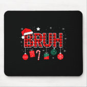 Bruh Christmas Pajama Christmas Family Retro Santa Mousepad (Vorne)
