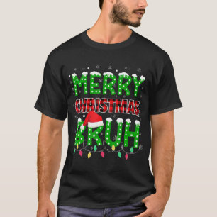 Bruh Christmas Red Kariert Teens Boys Kids Xmas T-Shirt