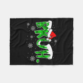 Bruh Christmas Red Plaid Funny Family Teens Boys K Fleecedecke (Vorderseite (Horizontal))