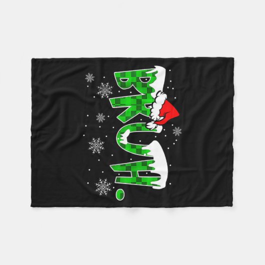 Bruh Christmas Red Plaid Funny Family Teens Boys K Fleecedecke (Vorderseite (Horizontal))