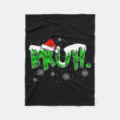 Bruh Christmas Red Plaid Funny Family Teens Boys K Fleecedecke (Vorderseite)