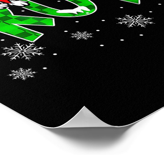 Bruh Christmas Red Plaid Funny Family Teens Boys K Poster (Ecke)