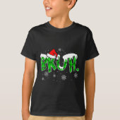 Bruh Christmas Red Plaid Funny Family Teens Boys K T-Shirt (Vorderseite)