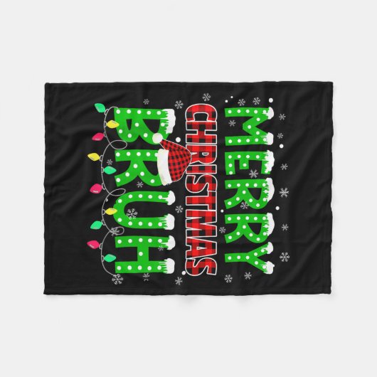 Bruh Christmas Red Plaid Teens Boys Kids Xmas Paja Fleecedecke (Vorderseite (Horizontal))