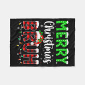 Bruh Christmas Red Plaid Teens Boys Kids Xmas Paja Fleecedecke (Vorderseite (Horizontal))