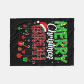 Bruh Christmas Red Plaid Teens Boys Kids Xmas Paja Fleecedecke (Vorderseite (Horizontal))