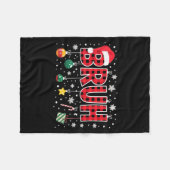 Bruh Christmas Red Plaid Teens Boys Kids Xmas Paja Fleecedecke (Vorderseite (Horizontal))
