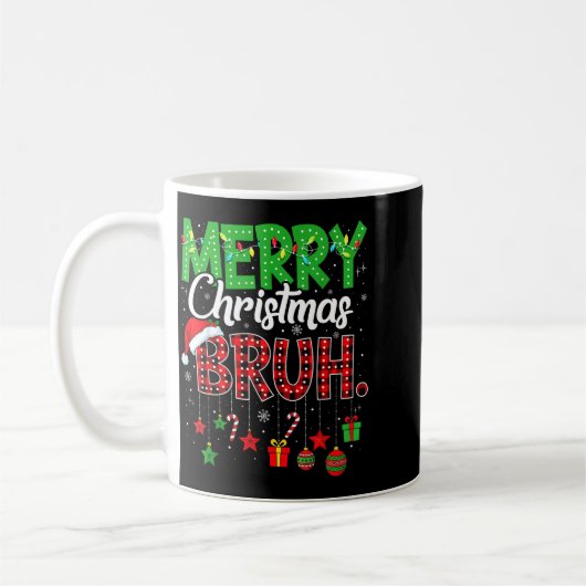Bruh Christmas Red Plaid Teens Boys Kids Xmas Paja Kaffeetasse (Links)