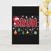 Bruh Christmas Red Plaid Teens Boys Kids Xmas Paja Karte (Gelbe Blume)