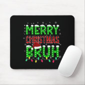 Bruh Christmas Red Plaid Teens Boys Kids Xmas Paja Mousepad (Mit Mouse)
