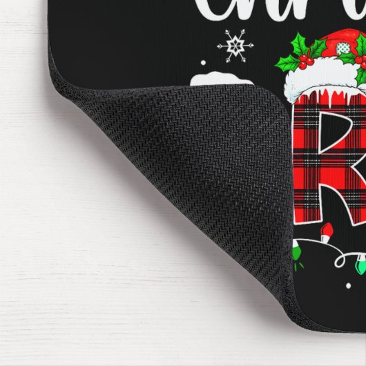Bruh Christmas Red Plaid Teens Boys Kids Xmas Paja Mousepad (Ecke)