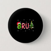 Bruh Christmas Saying Bro Funny Men Boys Bruh Meme Button (Vorderseite)