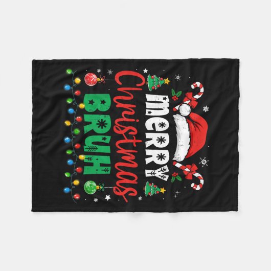 Bruh Christmas Shirt Kids Xmas Men Teen Boys Funny Fleecedecke (Vorderseite (Horizontal))