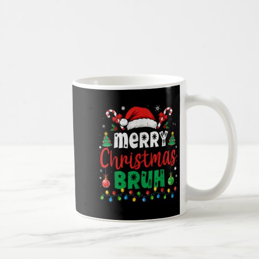 Bruh Christmas Shirt Kids Xmas Men Teen Boys Funny Kaffeetasse (Rechts)