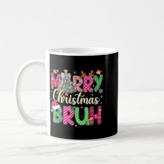 Bruh Christmas Shirt Kids Xmas Men Teen Boys Funny Kaffeetasse (Links)