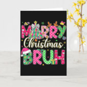 Bruh Christmas Shirt Kids Xmas Men Teen Boys Funny Karte (Gelbe Blume)