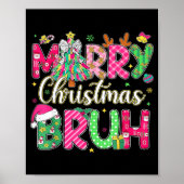 Bruh Christmas Shirt Kids Xmas Men Teen Boys Funny Poster (Vorne)