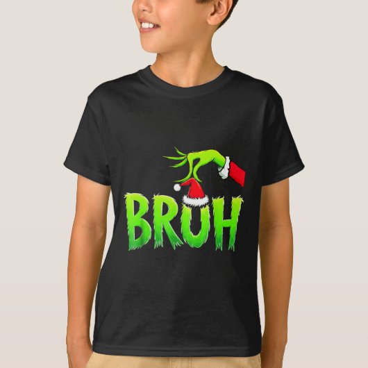 Bruh Christmas Shirt Kids Xmas Teens Boys Funny Ch (Vorderseite)