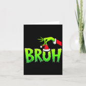 Bruh Christmas Shirt Kids Xmas Teens Boys Funny Ch Karte (Vorderseite)