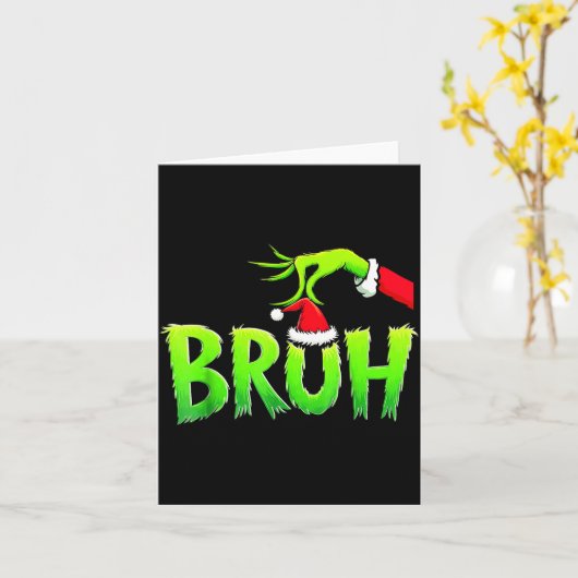 Bruh Christmas Shirt Kids Xmas Teens Boys Funny Ch Karte (Gelbe Blume)