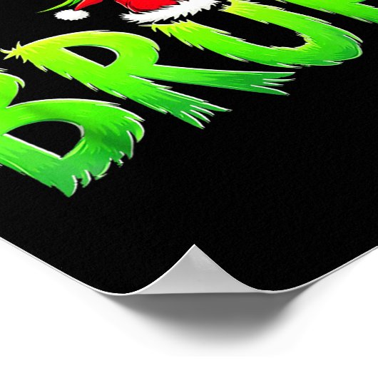 Bruh Christmas Shirt Kids Xmas Teens Boys Funny Ch Poster (Ecke)