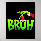 Bruh Christmas Shirt Kids Xmas Teens Boys Funny Ch Poster (Vorne)