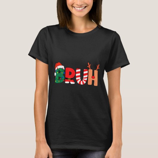 Bruh Christmas Shirt Teens Boys Xmas Kids Funny Ch (Vorderseite)
