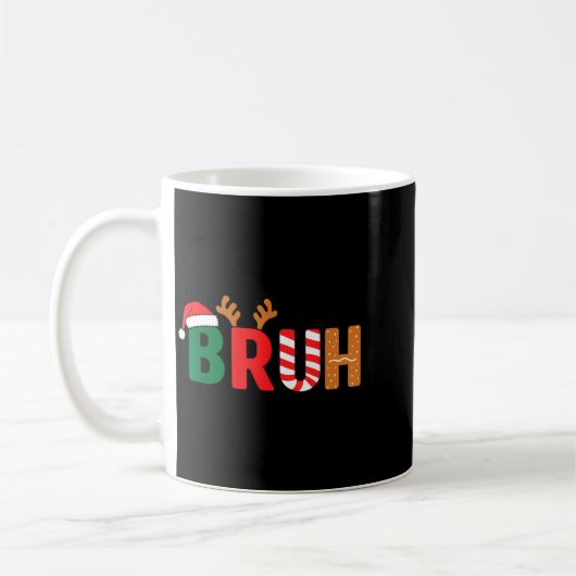 Bruh Christmas Shirt Teens Boys Xmas Kids Funny Ch Kaffeetasse (Links)