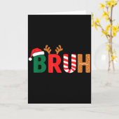 Bruh Christmas Shirt Teens Boys Xmas Kids Funny Ch Karte (Gelbe Blume)